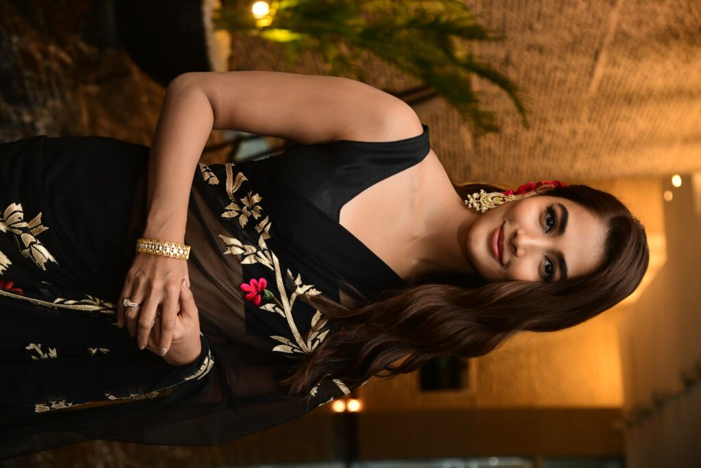 Pooja Hegde in Black Saree