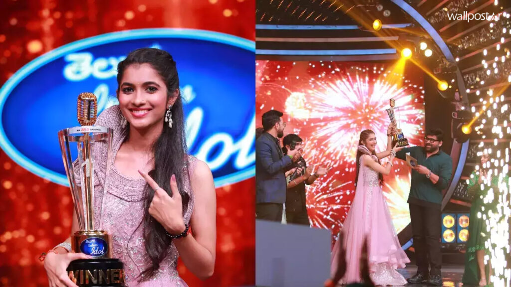 Chiru handovers trophy for Telugu Indian Idol !