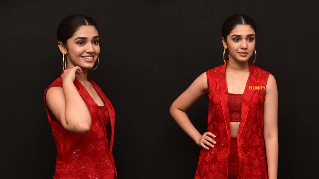 Krithi Shetty gorgeous clicks in Red dress...
