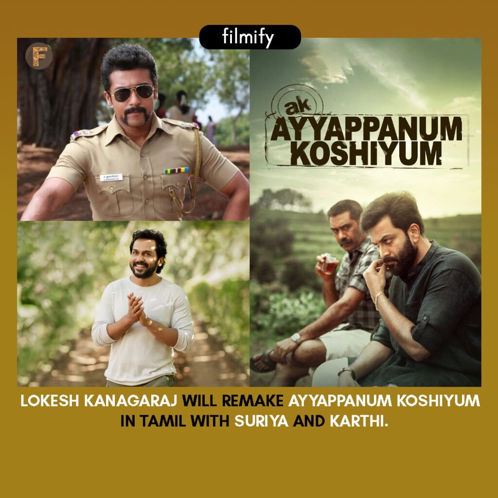 Ayyappanum Koshiyum Tamil remake