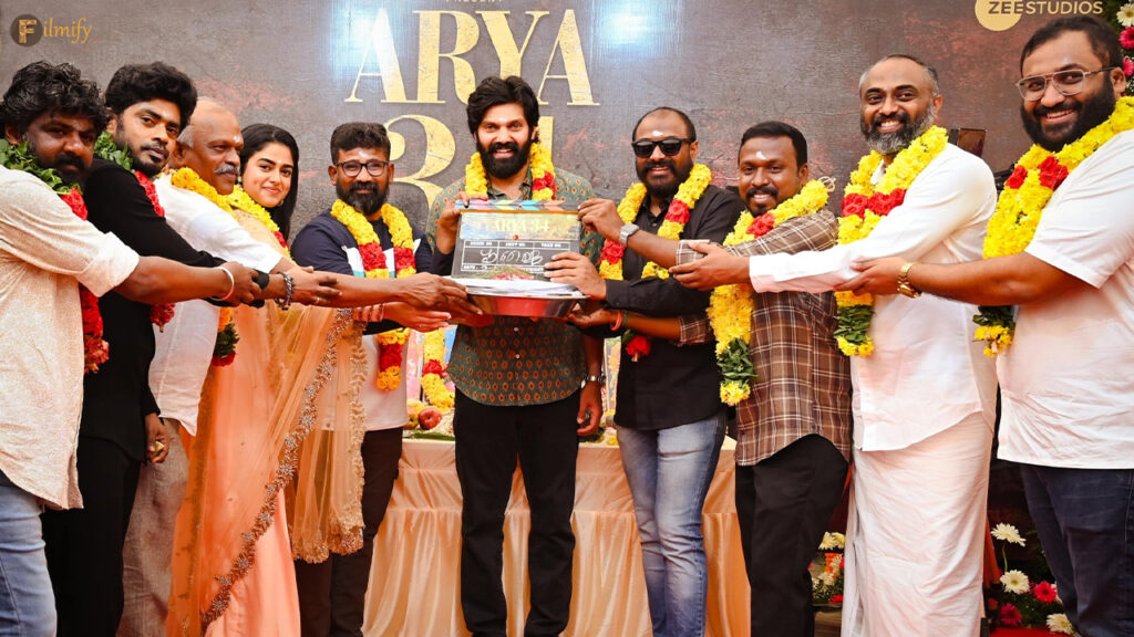 Arya34 - Arya's 34th Film launches with a Ritual Ceremony