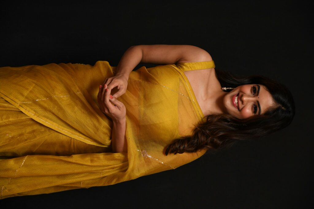 Amritha Aiyer Clicks at Hanu Man Teaser Launch