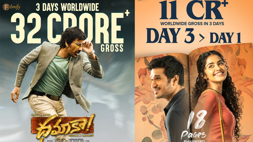 Check Out Dhamaka And 18 Pages Three Days Collections