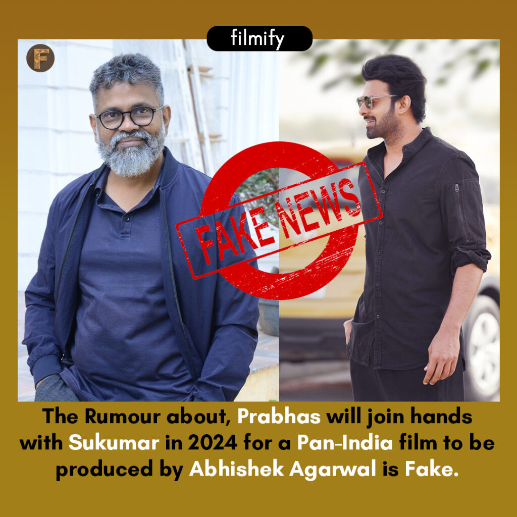Another Rumour about Prabhas Movie