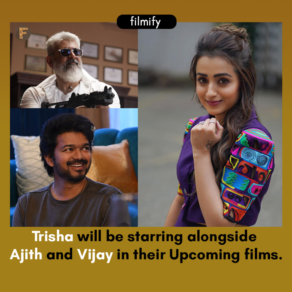 Trisha with Tamil star Heroes