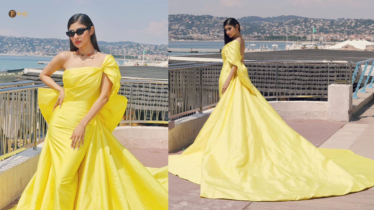 Mouni Roy dazzles in a yellow gown