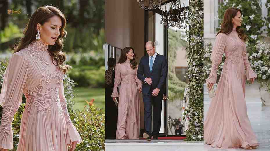 Kate Middleton stuns Elie Saab's gown at the Royal Wedding in Jordan