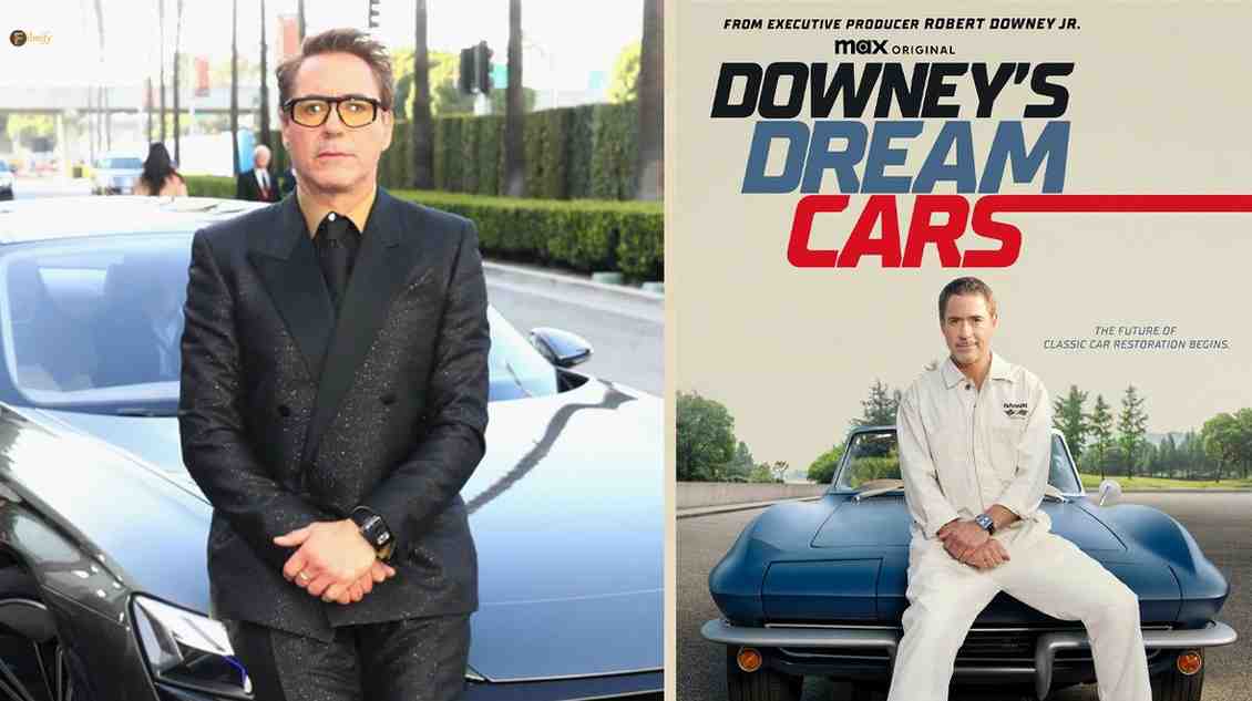 Robert Downey Jr strikes a pose at the premiere of Downey Dream Cars