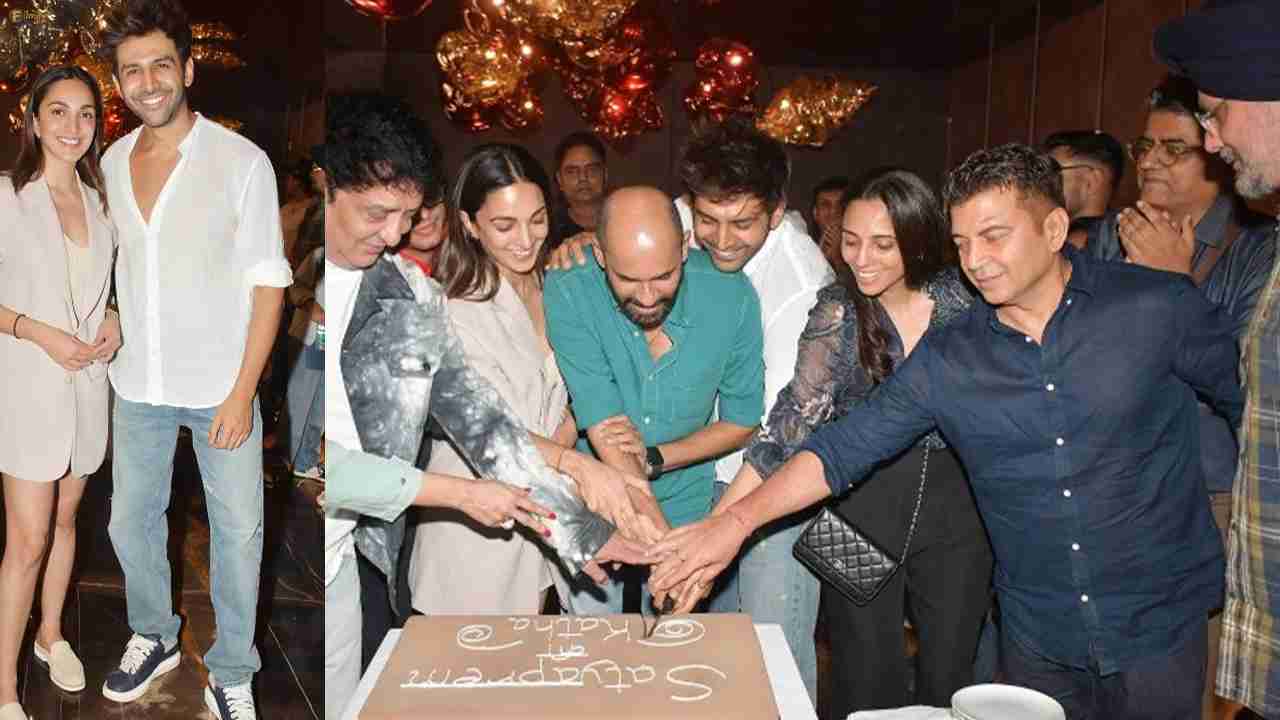 Kiara Advani and Karthik celebrate the first screening of 'Satya Prem Ki Kahani'