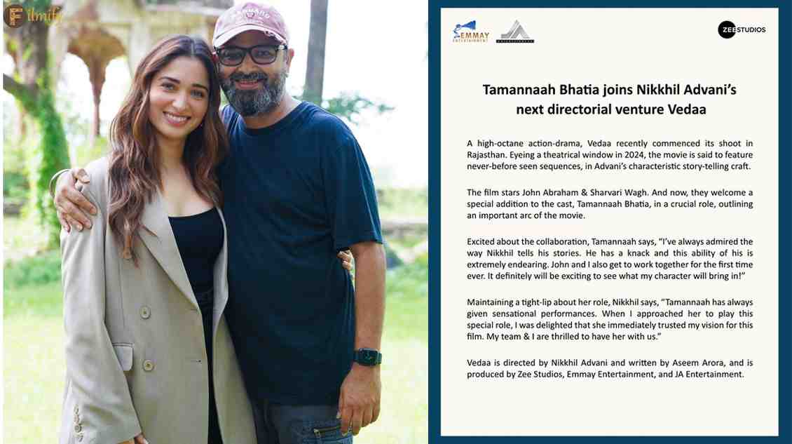 Tamannaah's role in her upcoming film Vedaa is never before seen role. Here is the cast...
