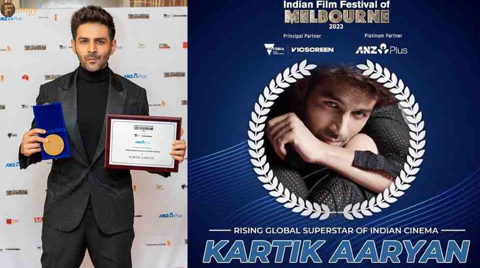 Karthik Aryan was honoured with a special award in Melbourne