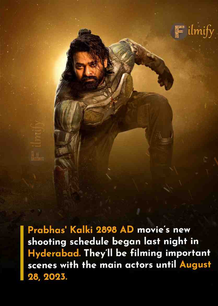 Prabhas' Kalki 2898 AD shoot update