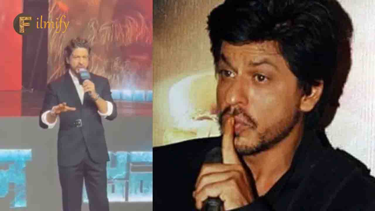 SRK says "Be quiet" at the Jawan promotion event
