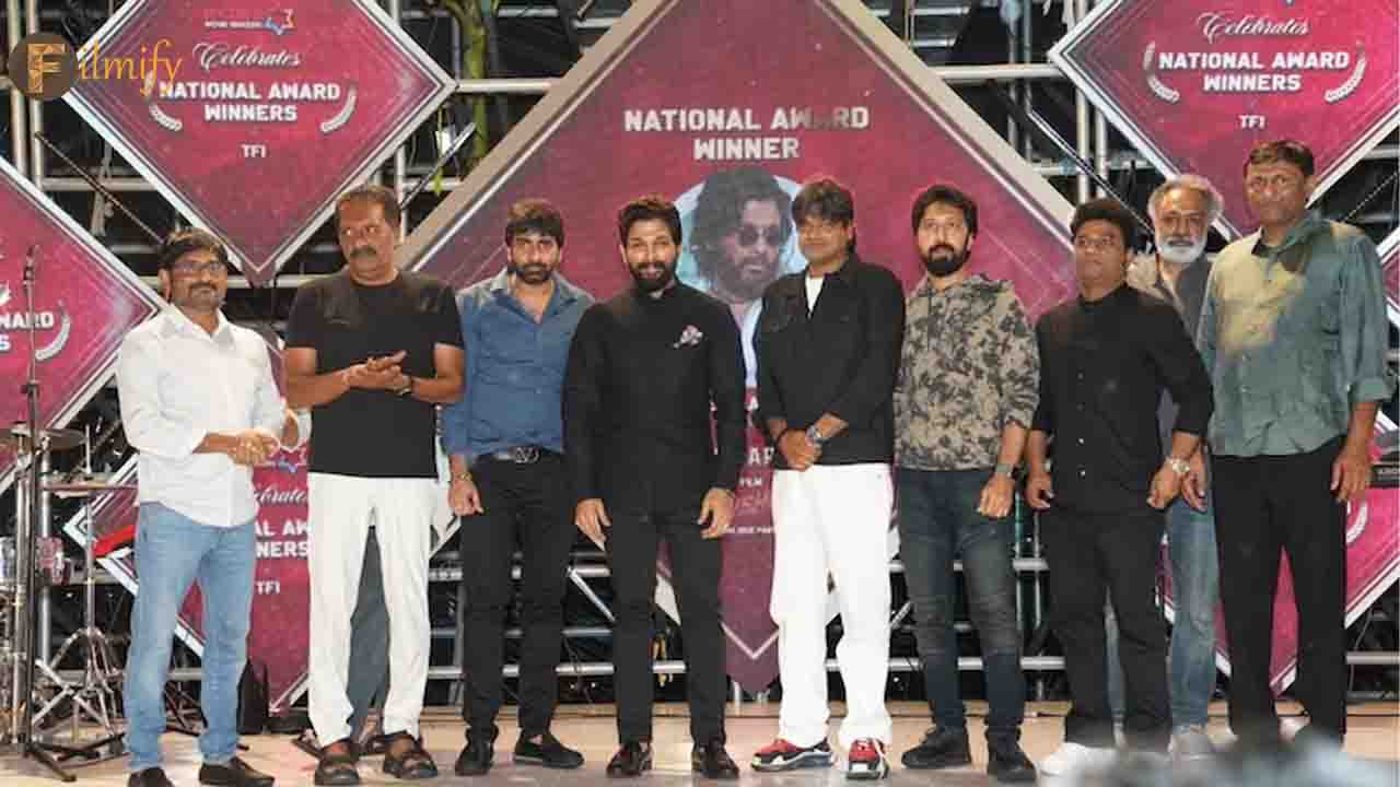 Iconic star looks dapper in Black for the National Award winners of TFI celebrations