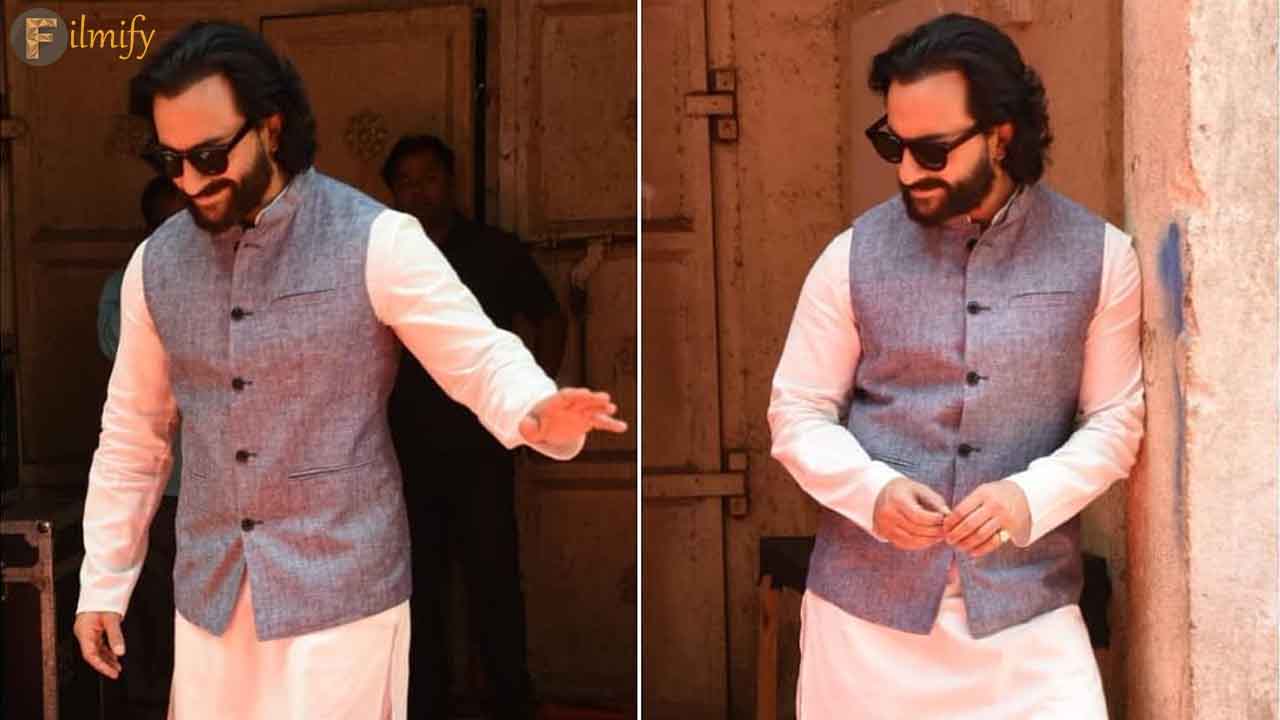 Saif Ali Khan snapped at a playground waiting for his son