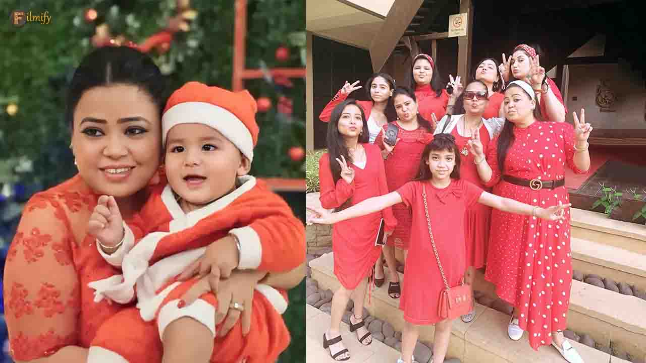 Bharti Singh twins with her son Laksh on Christmas
