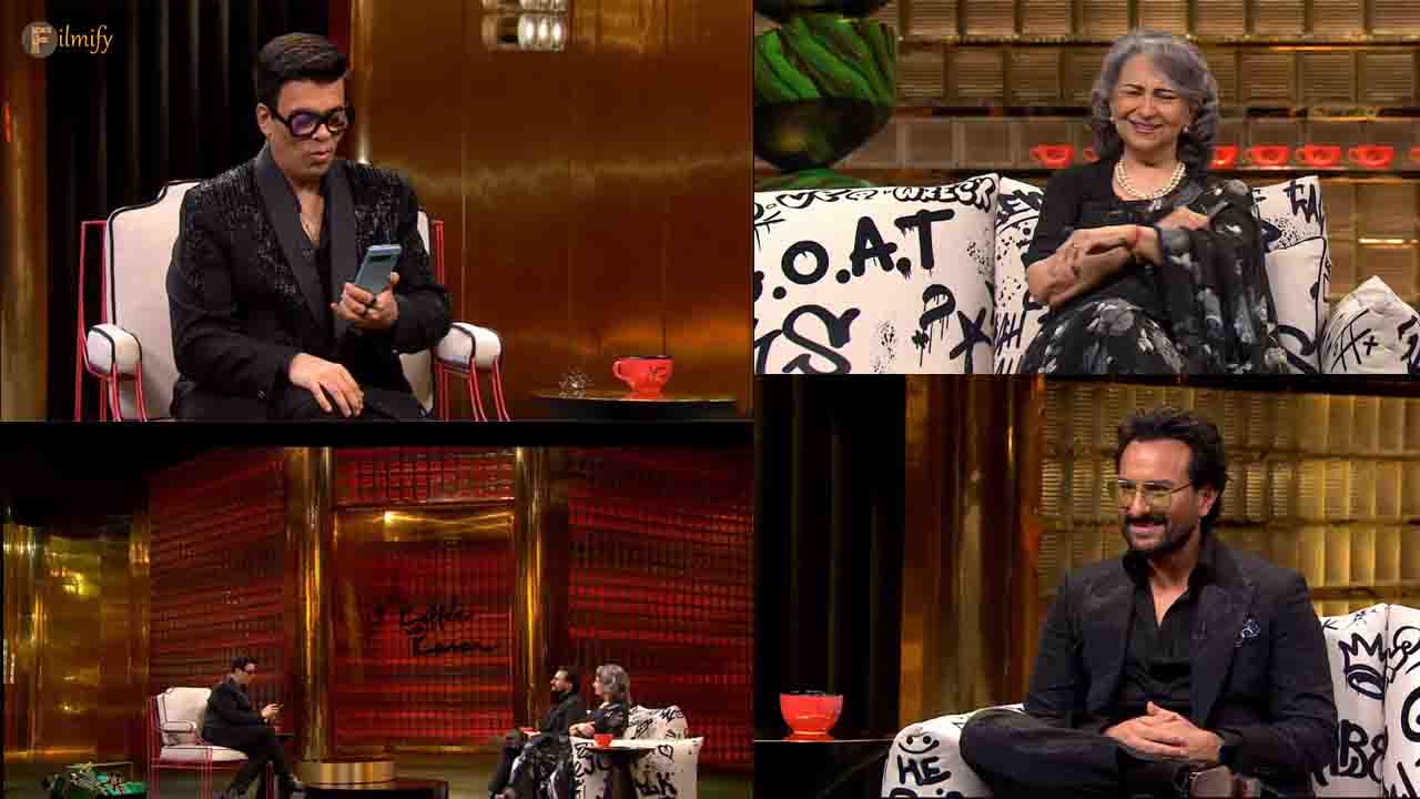 Koffee With Karan S 8 Updates: Sharmila Tagore is disappointed with Saif Ali Khan.