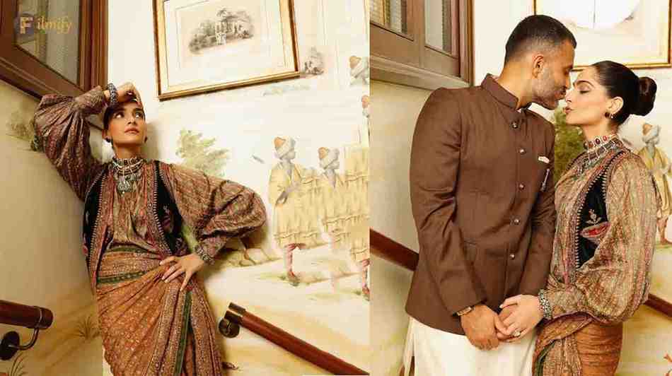 Sonam Kapoor exudes regal elegance in a Saree for a dapper date!