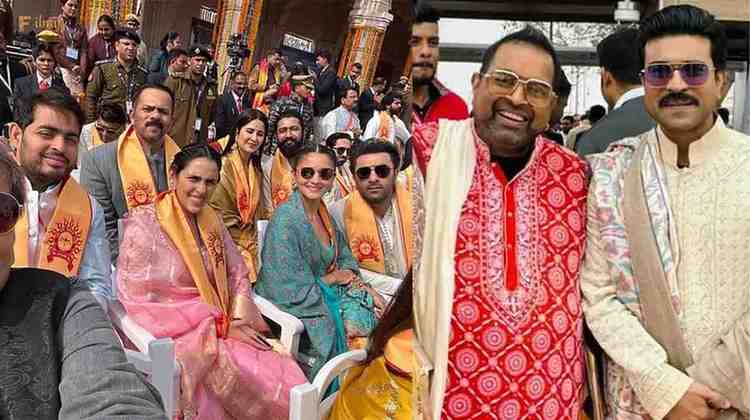 Celebrities ethnic ensembles for Ayodhya Pran Prathishta