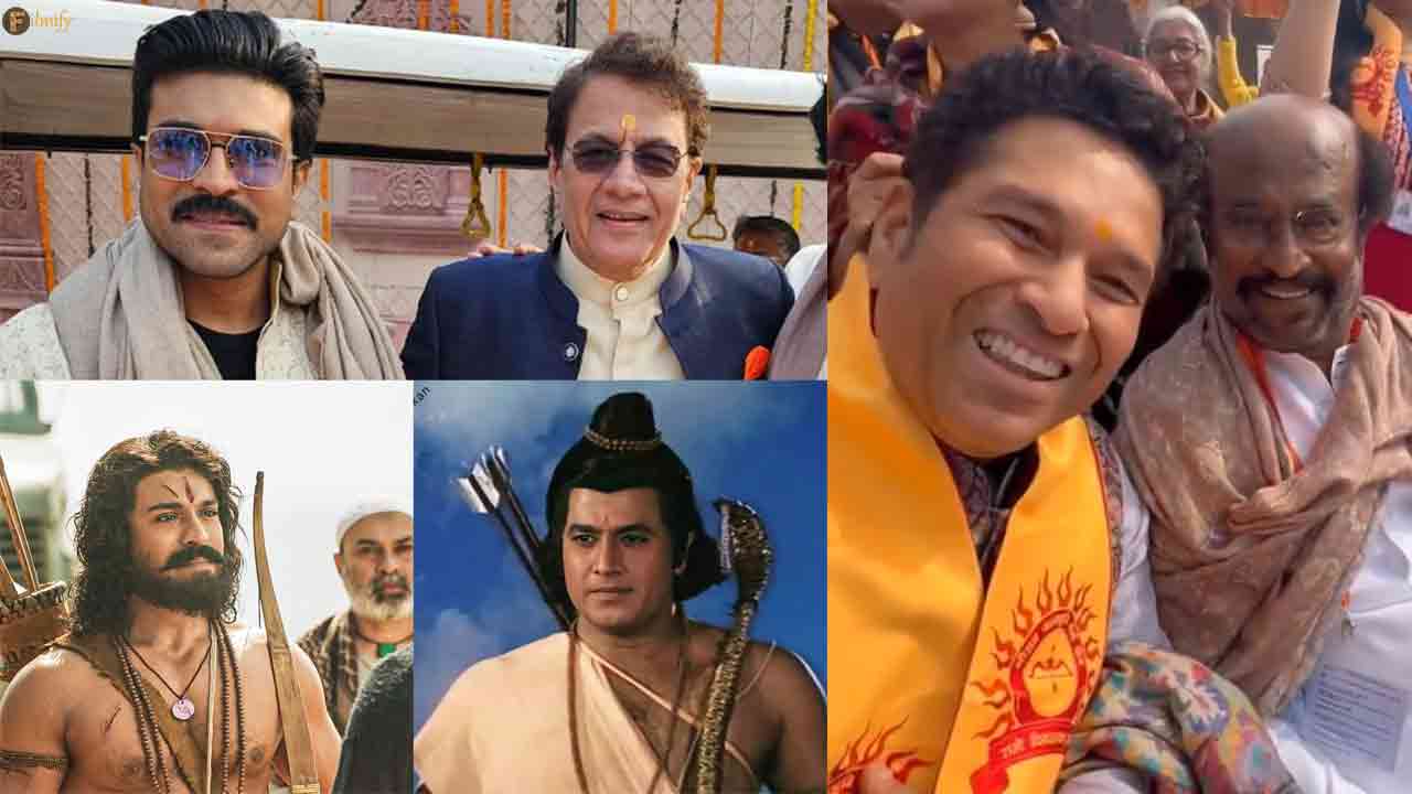 The pictures and videos of South celebs from the Ram Mandir is now winning the internet; Here's the list of celebrities who attended Ram Mandir Pran Pratishtapana