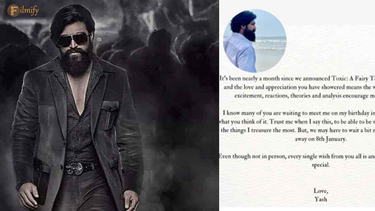 Yash expresses gratitude to fans ahead of his Birthday!
