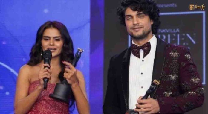 Priyanka Chahar Choudary and Ankit Gupta win the Pinkvilla Stylish Couple on screen award