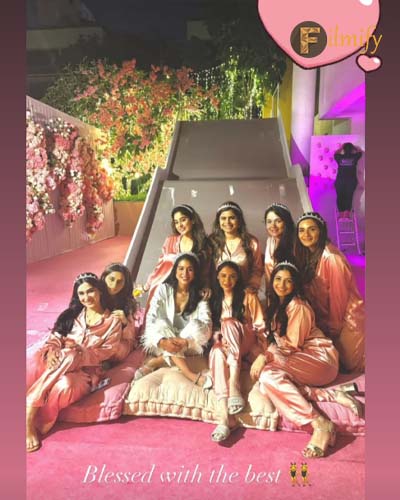 Janhvi Kapoor Joins the Pink-Themed Bridal Shower: A Celebration of Friendship and Elegance