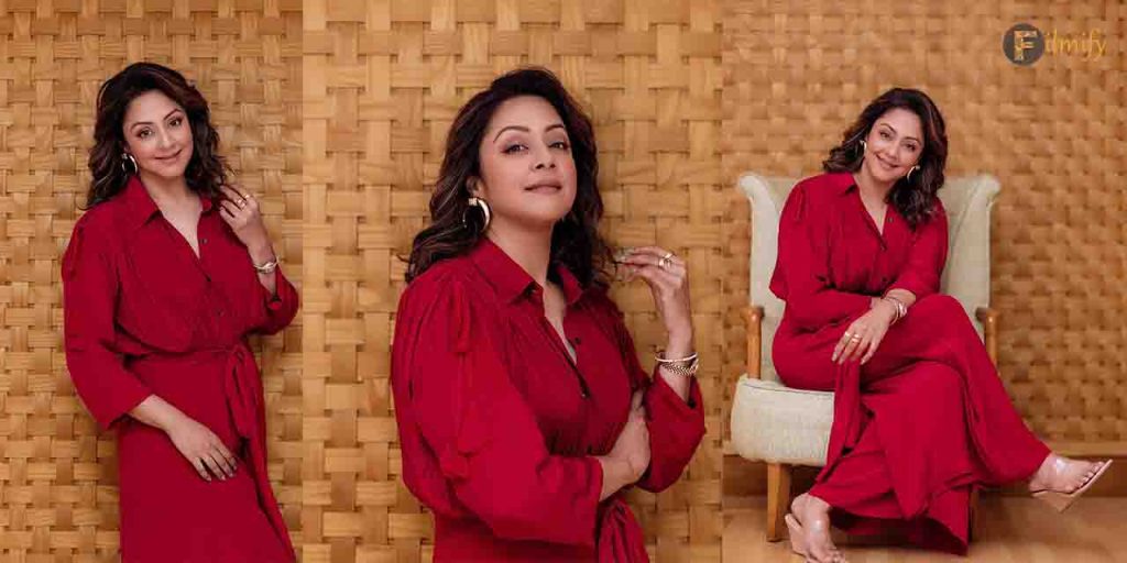 Red Radiance: Jyothika’s Stunning Playsuit Look Steals the Show